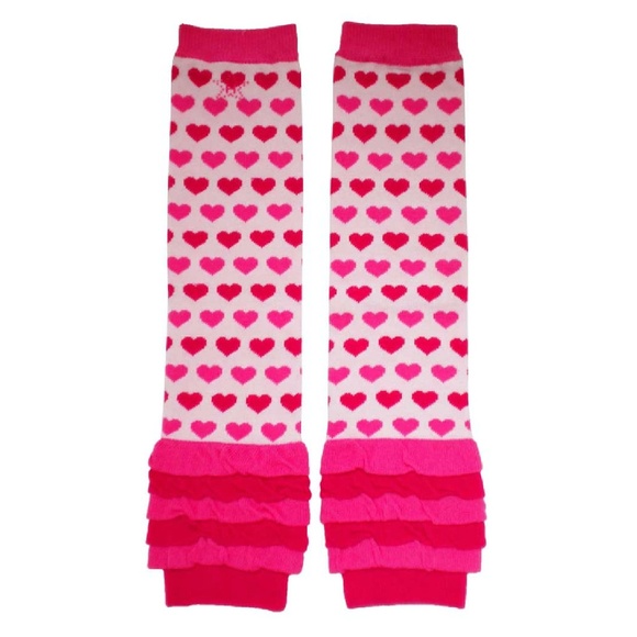 Beloved Hearts Leg Warmers by Huggalugs / Nubies - Fits Newborn to 6 MTH - NIP - Picture 1 of 3